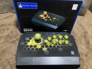 Qanba Drone アーケードコントローラー アケコン PS4 PS3 PC対応 改造品（GamerFinger、レバー取り外し可）