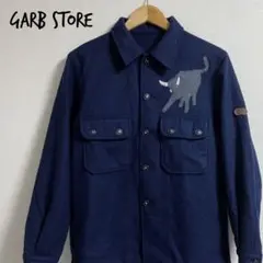 GARB STORE ウールシャツ ネイビー バッファローパッチ