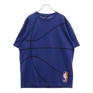 LOUIS VUITTON ルイヴィトン 21SS ×NBA LVXNBA RM211M NPG HKY22W エヌビーエー バスケ刺繍クルーネック半袖Tシャツ カットソー ブルー