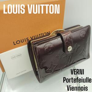 極美品箱付きルイヴィトン 折り財布 ヴェルニ ポルトフォイユ ヴィエノワ LOUIS VUITTON VERNI 