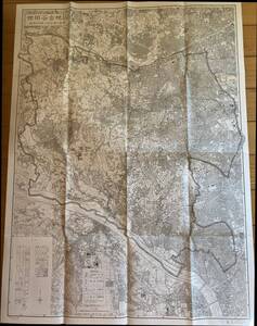 世田谷古地図　昭和30年当時　平成7年5月世田谷区企画部都市デザイン室発行　復刻版　オリンピア球場讀賣多摩川飛行場富士銀行運動場等々