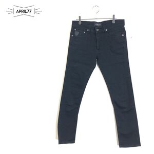 1I2431-F◆ April 77 スキニージーンズ デニムパンツ ボトムス ◆ size29 コットン ポリウレタン ブラック 黒 単色 古着