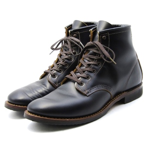 美品 REDWING レッドウィング US7.5D 25.5cm ベックマン 9060 フラットボックス ラウンドトゥ 2022年製 黒 クロンダイク 10007382