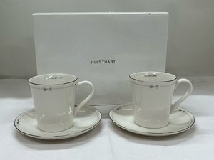 【菊水-10500】JILLSTUART ジルスチュアート カップ&ソーサー 2客セット ペアモーニング 陶磁器 食器/(S)