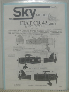 SKY MODELS 1/48 　 FIAT CR 42 