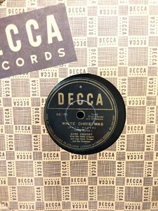 戦後米国ポピュラー78rpm Deccaレコード番号DE-70 ホワイトクリスマス ジングルベル ビング・クロスビー ※ 袋付 ゆうパケット発送