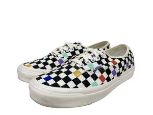 VANS (バンズ) Authentic 44 Dx NEEDLEPOINT CHK オーセンティック ローカット スニーカー VN0A54F29GL1 29cm US11 白×黒 メンズ/028