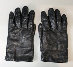 3235送料100円 Sermoneta gloves セルモネータグローブス イタリア製 レザー グローブ 6.5 ブラック 黒 手袋 本革 レディース