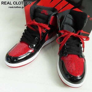 NIKE/ナイキ AIR JORDAN 1 RETRO HIGH OG PATENT BRED/エアジョーダン1 レトロ パテント ブレッド 555088-063/28.5 /080