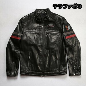 レザージャケット メンズ ハレージャケット　バイクジャケット　高級　柔らかい羊革　本革　革ジャン S～4XL