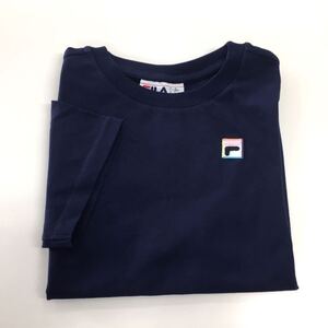 新品■FILA フィラ レディース 半袖カットソー Tシャツ M ネイビー ロゴTシャツ