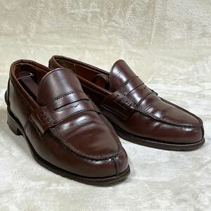 リーガル ブリティッシュコレクション レザー ペニーローファー 6.5 イングランド製 ブラウン 革靴 REGAL 約24.5cm 革底