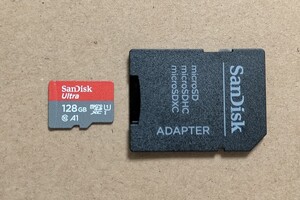 Sandisk Ultra 128GB MicroSD カード 1枚 Nintendo Switch 対応　SDカード変換アダプター付き