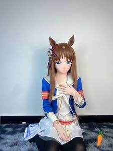 グラスワンダー　着ぐるみ 　マスク 　ウマ娘　美少女　マスク　kigurumi 　コスプレ　コスチューム　衣装付　全頭面