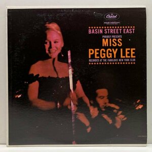 良再生!! MONO USオリジ 初版 縦線付き 虹ツヤ PEGGY LEE Basin Street East - At The Fabulous New York Club 