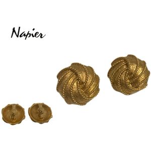 NAPIER VINTAGE ネイピア ヴィンテージ アクセサリー ジュエリー ヴィンテージ デザインイヤリング 縄目模様 ゴールド系 アーカイブ