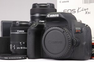 【 美品 | 動作保証 】 Canon EOS Kiss X9i ダブルズームキット 【 シャッター数 6700回 | レンズプロテクター 追加付属 】