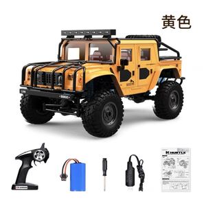 イエロー JJRC Q121 RCカー ラジコン トラック 1/12 メタル 2.4G 4WDオフロード クローラー ミリタリー アーミー ハマー H1 HURTLE BG1535