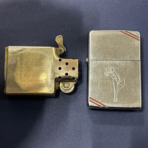 《1054》 ★1円スタート★ 火花確認済み ZIPPO ジッポー ライター 1985年製 ウィンディ ガール ダイアゴナルライン 喫煙具 喫煙グッズ