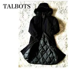 TALBOTS タルボット 黒 モッズコート フェイクファー着脱フード