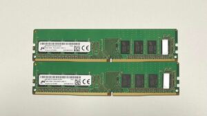 新品Micron デスクトップパソコン用8GB PC4-19200 DDR4-2400MHz MTA8ATF1G64AZ-2G3B1/2枚セット