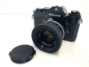 1046 SM【1円スタート】 NIKOMAT EL ニコマート 一眼レフ フィルムカメラ ブラックボディ NIKKOR ニコン 50mm F1.4 単焦点レンズ