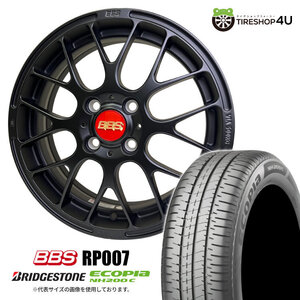 BBS RP 4本セット RP007 15X5.0J 4/100 +45 マットブラック ブリヂストン エコピア NH200C 165/55R15 軽自動車 N-BOX