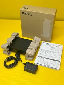 【中古品　動作確認品】BUFFALO バッファロー 外付けハードディスク 外付けHDD TOSHIBA東芝　HD-TDA4U3-B 2023年製　4TB