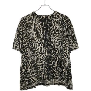 BURBERRY バーバリー 20SS レオパード柄Tシャツ 8024509 ブラック×ホワイト M ITOXDJY2GRE8