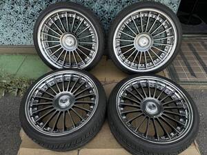 レオンハルト イリオスCV 21インチ 9.5J +31 114.3 5穴/ヨコハマAVID ENVigor 245/35R21 2023年製 4本セット #407-4