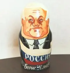 【民芸品】マトリョーシカ　ロシア人形　歴代大統領　民芸品（★美品★）