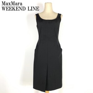 LA2780 マックスマーラ ストレッチノースリーブワンピースMaxMara WEEKEND LINE ウイークエンドライン ポケット有り ブラック40