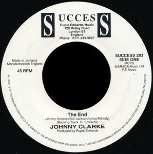 英7 Johnny Clarke / Hugh Roy Jr. The End / Let The Music Rock You SUCCESS203 Success (2) /00080