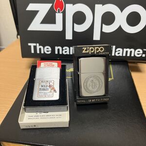 ZIPPO ジッポー VINTAGE ビンテージ WILD TURKEY ワイルドターキー1986年製 GUAM グアム 1989年製 2個セット 未使用　