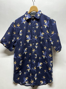 綺麗 TOMMY BAHAMA トミーバハマ シアサッカー 半袖 アロハシャツ 濃紺 サイズS