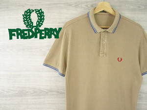 FREDPERRY フレッドペリーイタリア製＜刺繍ロゴ 半袖 ポロシャツ＞H3954ｍ