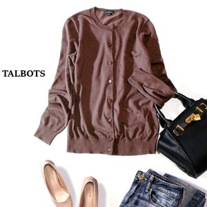 ☆☆ 美品 TALBOTS タルボット ☆☆ 綺麗め コットン ニット カーディガン S 春 秋 合服 23A11