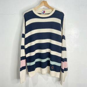 送料無料☆80s☆TOMMY HILFIGER☆初期タグ☆ボーダーセーター☆トミー☆L