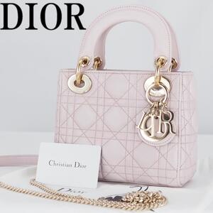 DIOR レディディオール ミニバッグ ショルダー カナージュ ラムスキン