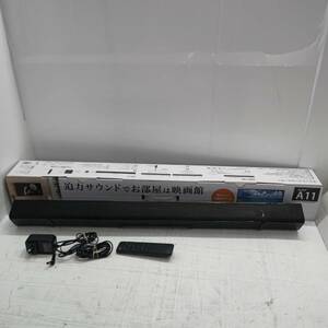 送料無料h61969 サウンドバースピーカー Bluetooth AUX 大迫力 シアター GRAMO-TVSPK02 BK-80 リモコン付 良品