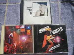 CD　ホワイトブルース名盤　ジョニーウインター3枚セット　LIVE＋CAPTURED LIVE＋LET ME IN　中古品　JOHNNYWINTER　ジミヘンドリックス