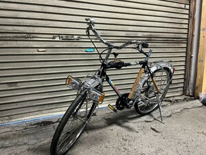 ○ (L) 当時物 未使用品？ 塩野自転車 レトロ デコチャリ 22インチ SHIMANO PPS-FH 5Speed 初期保護シート付き 長期保管現状品 ③