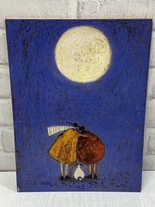 【模写】※59308 Sam Toft サム トフト 月夜のふたり 模写 絵画 女性作家 個人保管品