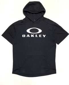 送料無料 美品 着用感少 OAKLEY オークリー メンズL 半袖 スウェット パーカー