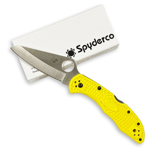 アウトドアナイフ 日本製 C88PYL2 スパイダルコ ソルト2 FRN イエロー 直刃 Spyderco サバイバルナイフ