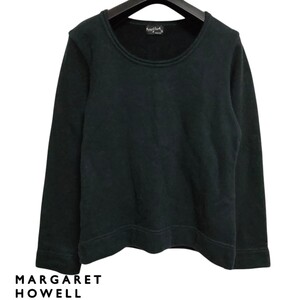 MARGARET HOWELL / マーガレットハウエル　コットン100% 長袖Tシャツ ブラック Mサイズ相当 日本製　I-4887