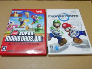 中古 [ゲーム/Wii] 「ニュー・スーパーマリオブラザーズ・Wii」「マリオカートWii」 ２本セット / New Super Mario Bros. MARIO KART ③