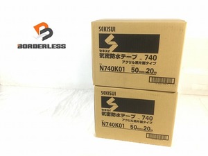 ☆未使用品 60巻き☆ セキスイ 積水化学工業 気密防水テープ 50mm×20m 黒 N740K01 NO.740 1ケース30巻き 2箱セット アクリル系 102083