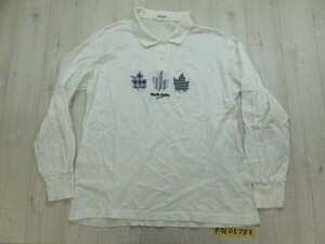 marie claire sport マリクレール レディース 日本製 ロゴ刺繍 長袖ポロシャツ 白