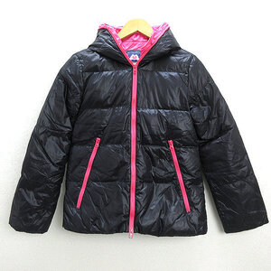 ☆☆ ビームス/BEAMS HEART フード付き ダウンジャケットJKT【O】黒LADIES/89【中古】■